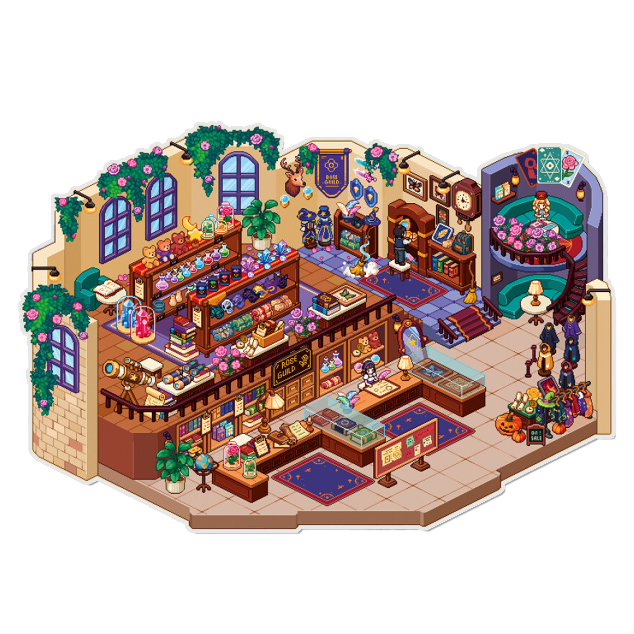 Roseblood Guild 3D Miniature Scene Sticker 