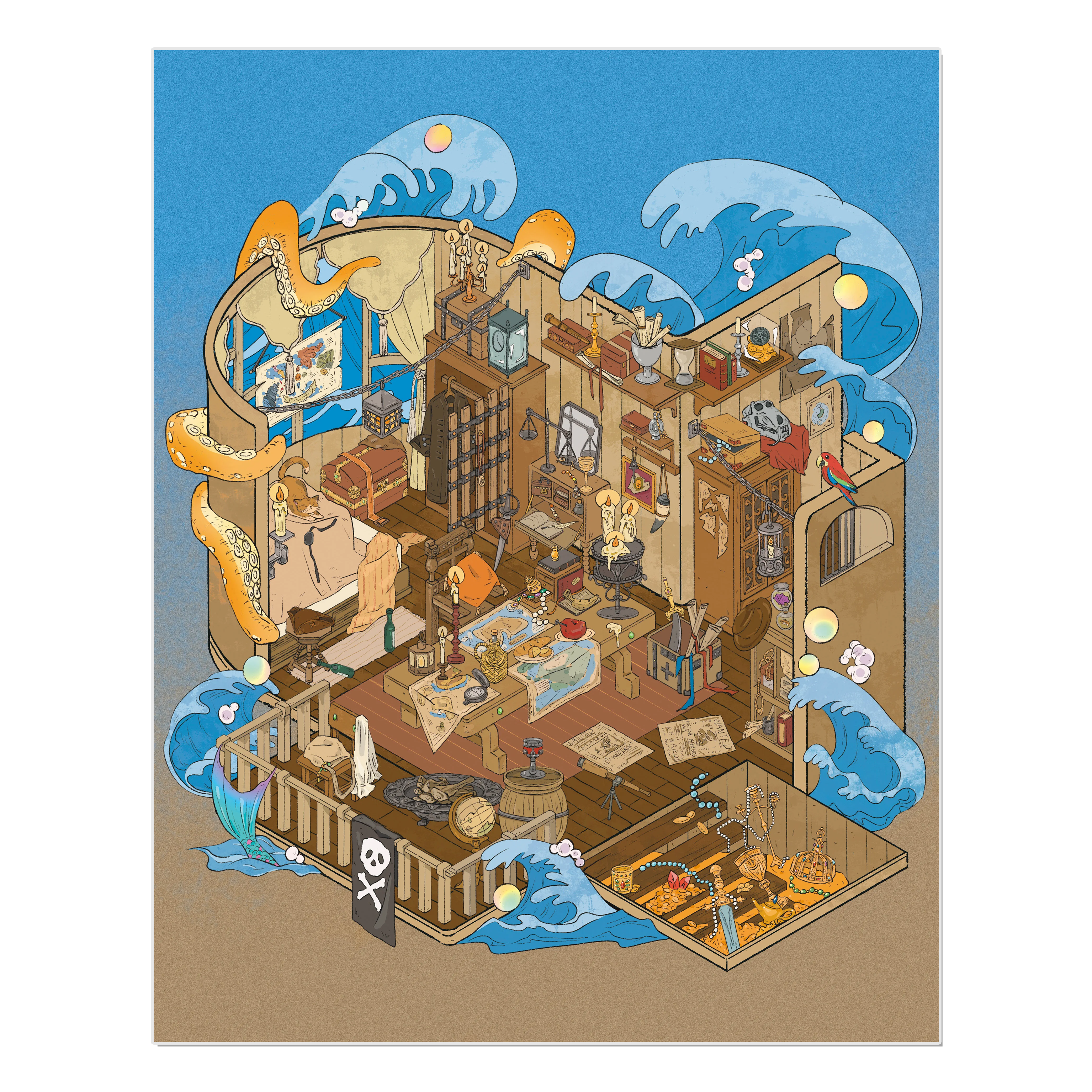 SALTCUTTER 3D Miniature Scene Sticker 