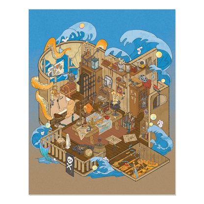 SALTCUTTER 3D Miniature Scene Sticker 