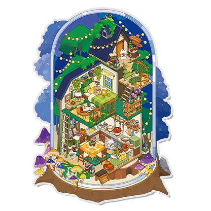 Starlight Lodge 3D Scene Sticker 