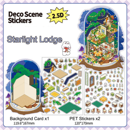Starlight Lodge 3D Scene Sticker 