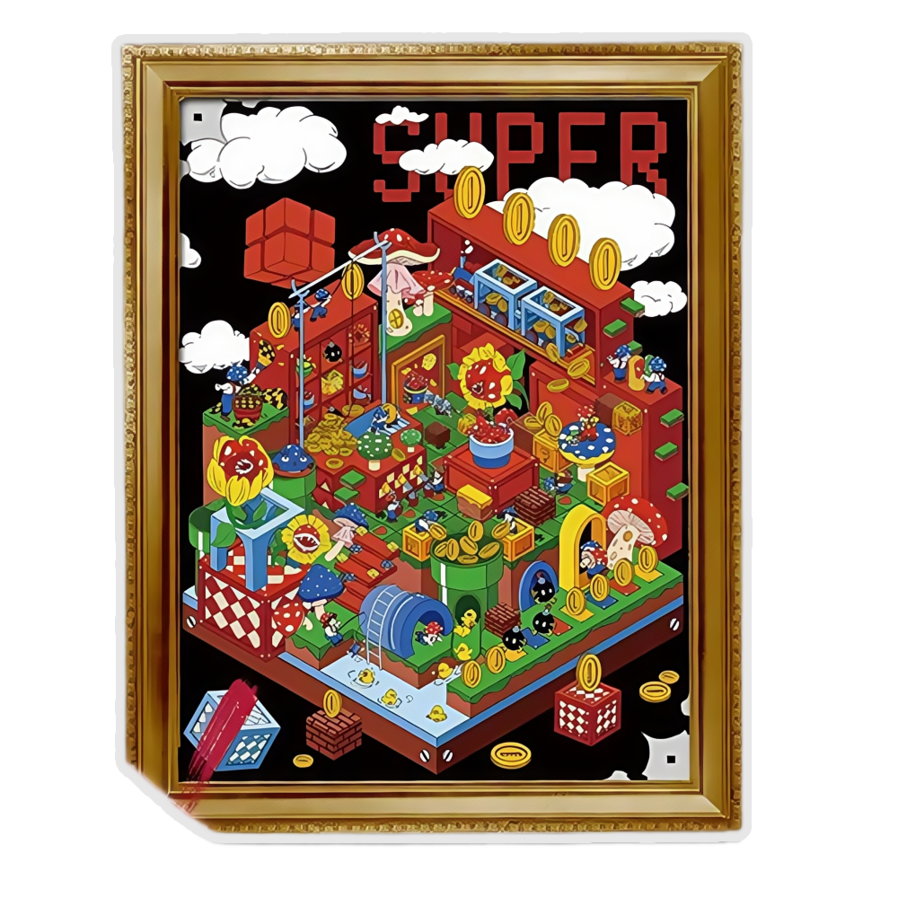 Super Adventure Island 3D Scene Sticker 
