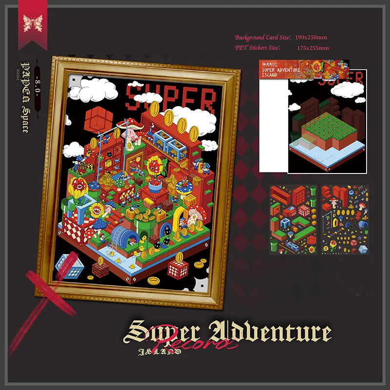 Super Adventure Island 3D Scene Sticker 