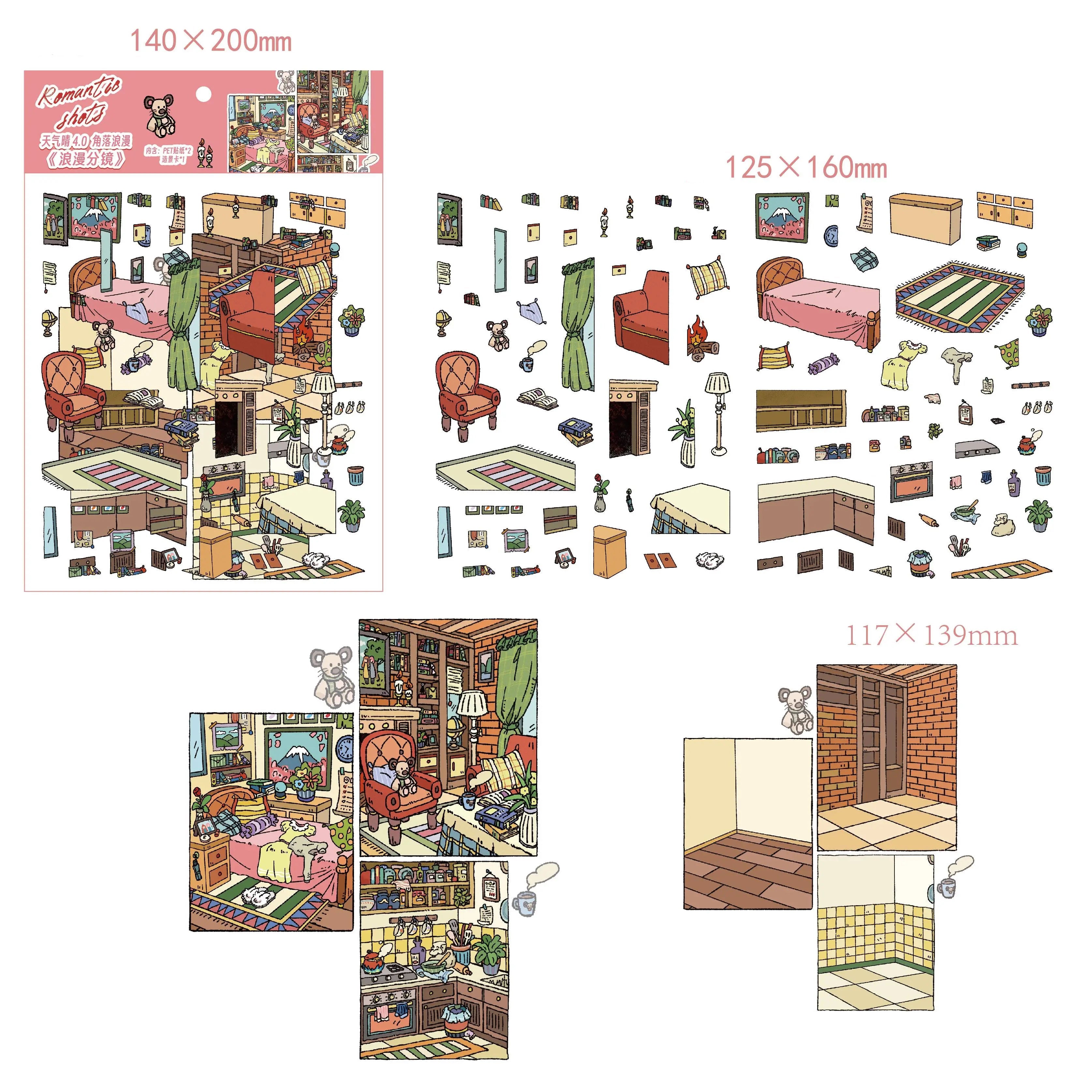 Romantic Shots 3D Miniature Scene Sticker 