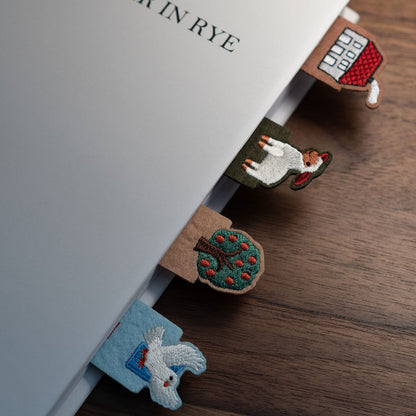 Sheep Felt Hand-Embroidered Bookmark