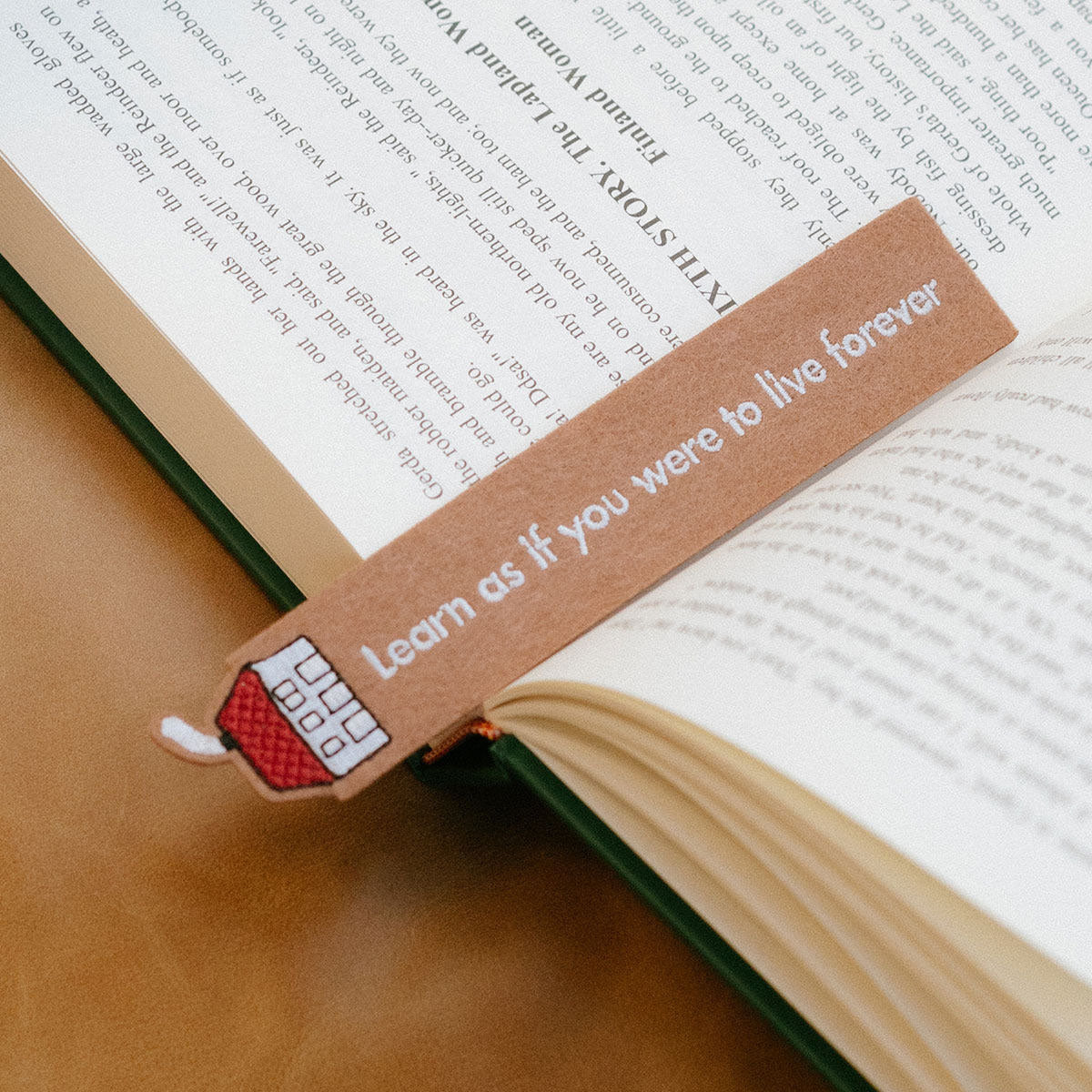 House Felt Hand-Embroidered Bookmark
