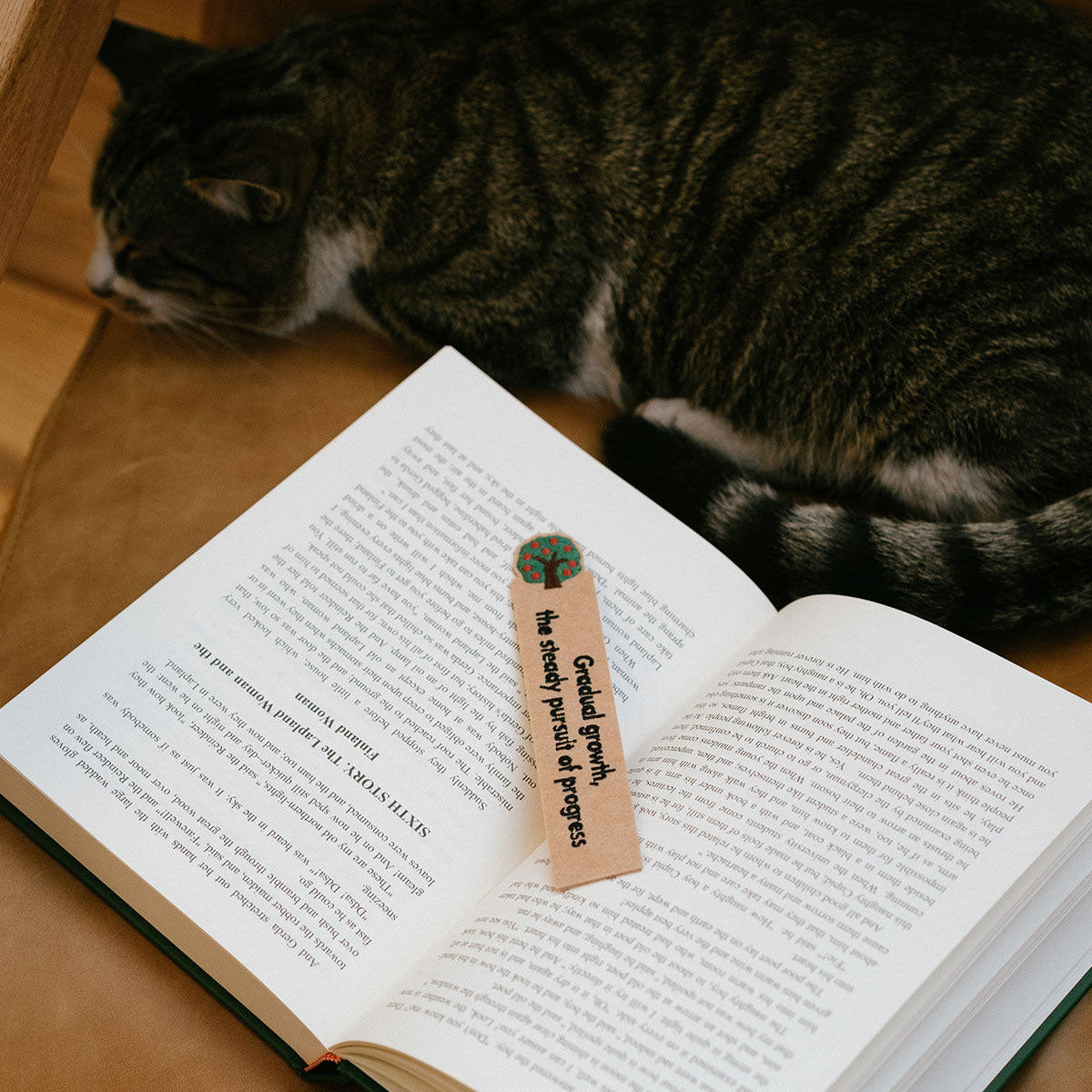 Life Tree Felt Hand-Embroidered Bookmark