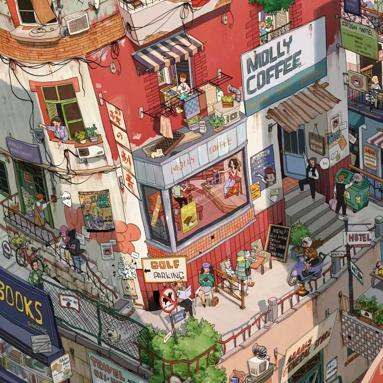 Hometown Diaries 3D Miniature Scene Sticker 