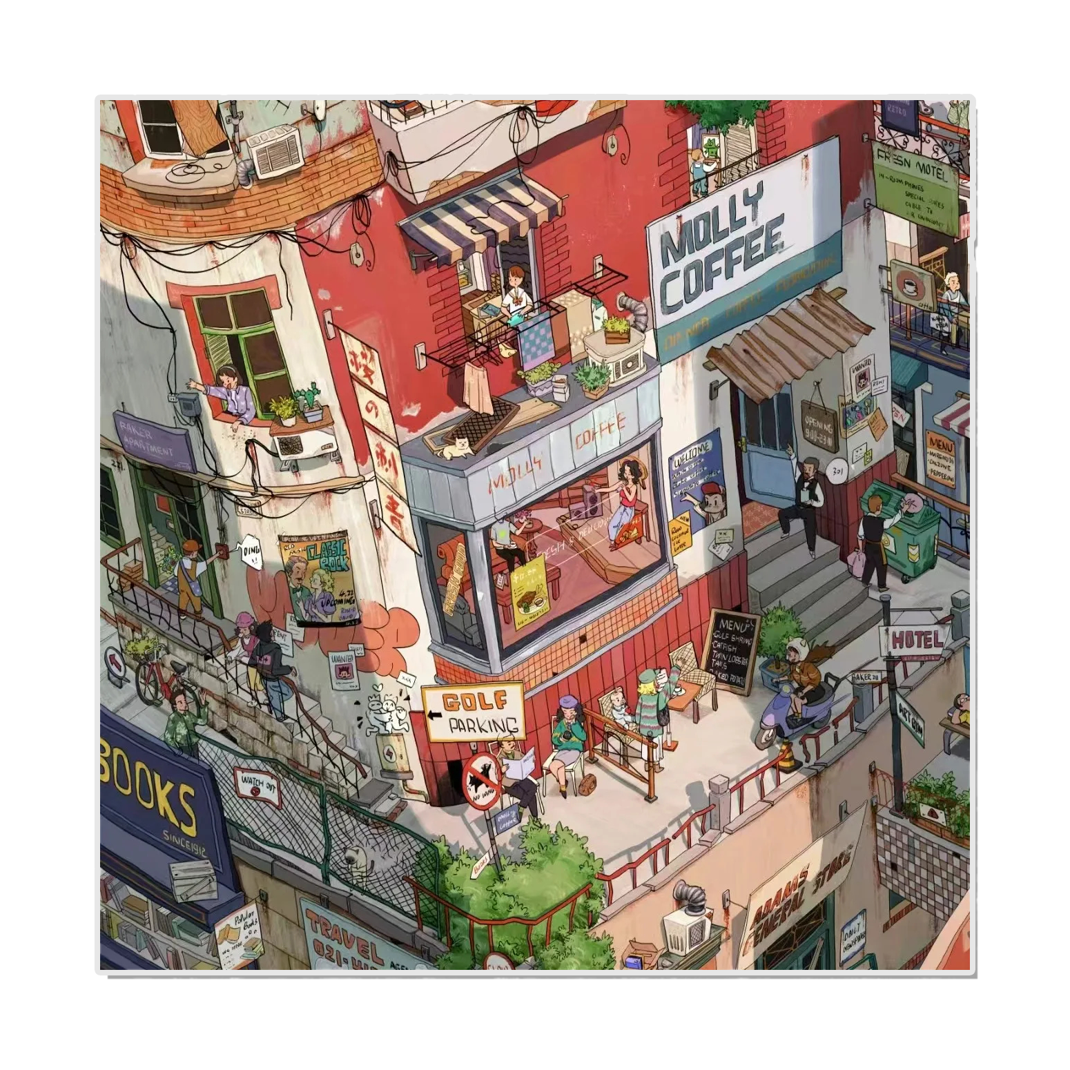 Hometown Diaries 3D Miniature Scene Sticker 