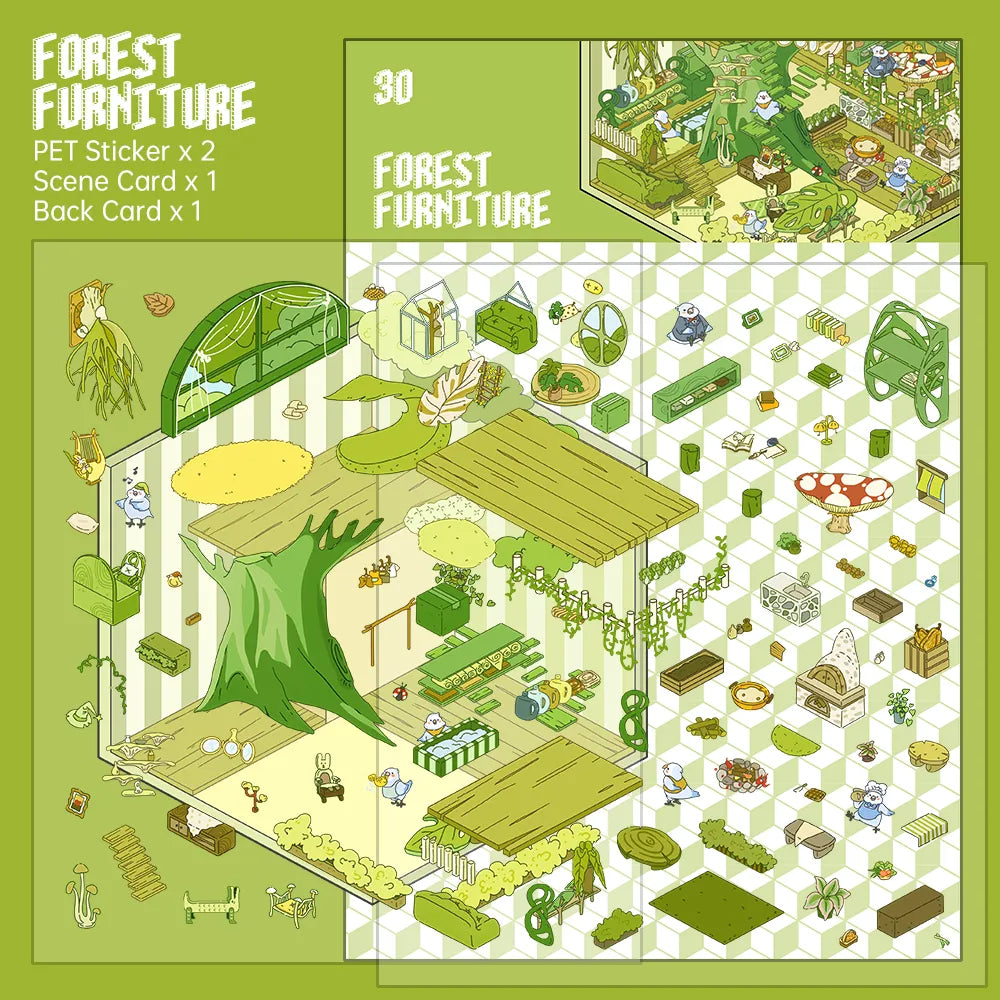 Forest Furniture Store 3D Scene Sticker 