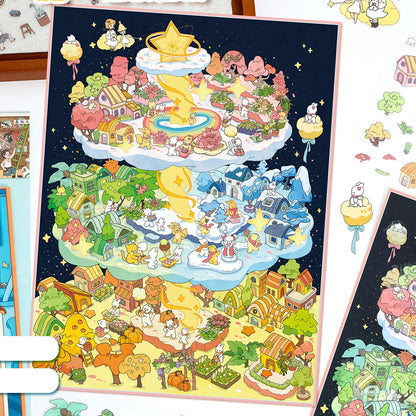 Time Magic World 2.5D Scene Sticker 