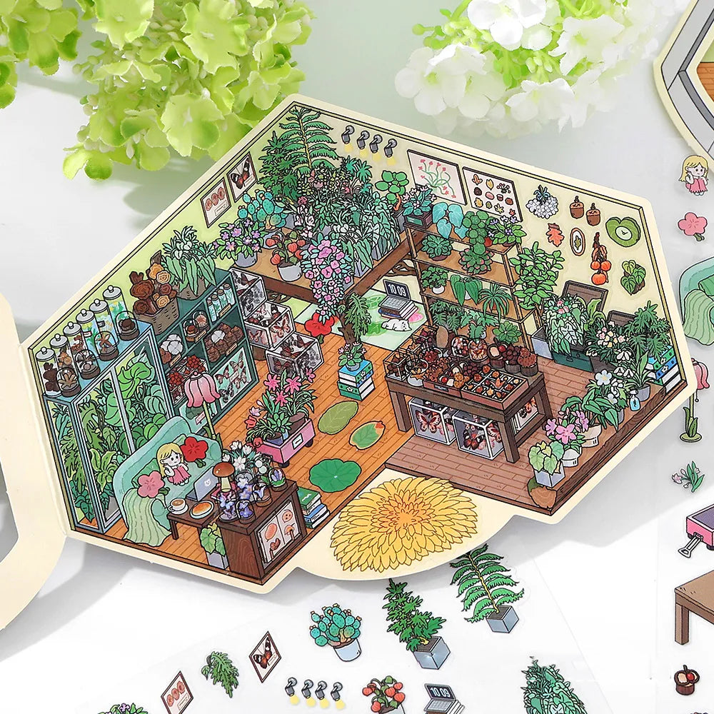 Leafy Nook 3D Scene Sticker 