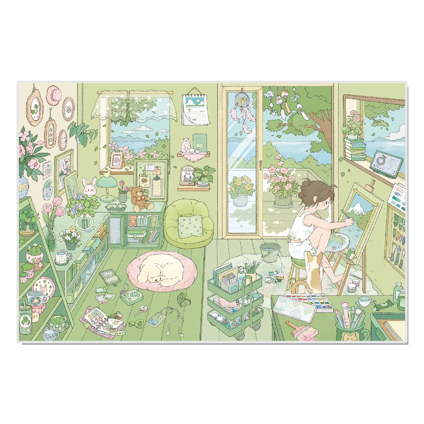 Sunny In Summer 3D Miniature Scene Sticker 