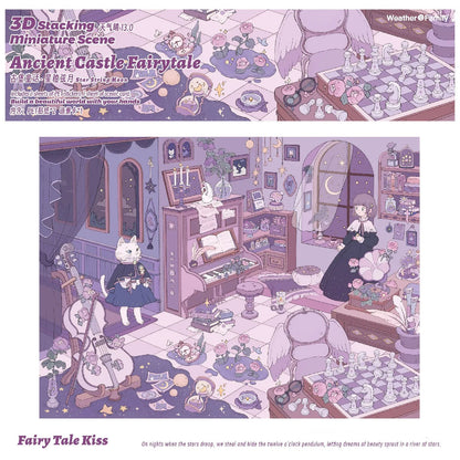 Star String Moon 3D Miniature Scene Sticker 