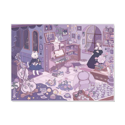 Star String Moon 3D Miniature Scene Sticker 