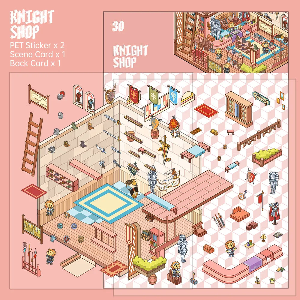 Knight's Shop 3D Scene Sticker 