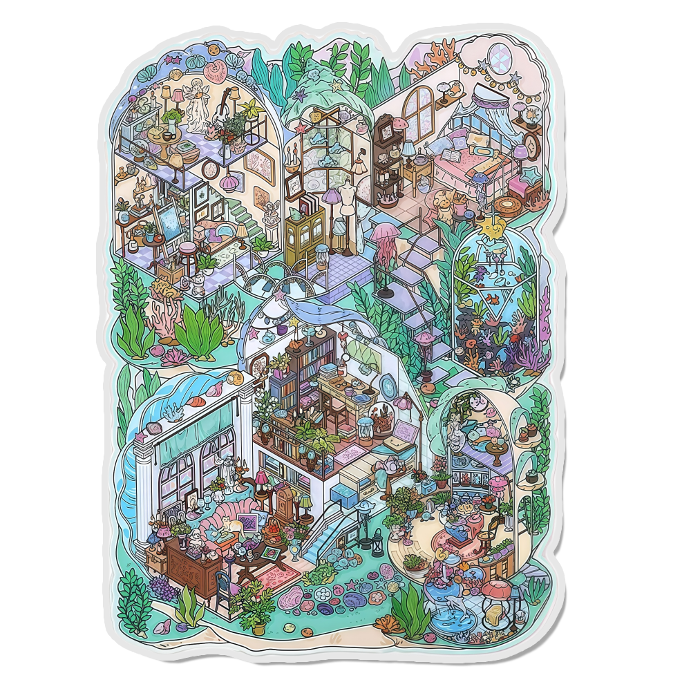 Abyss Dwellers 3D Scene Sticker 