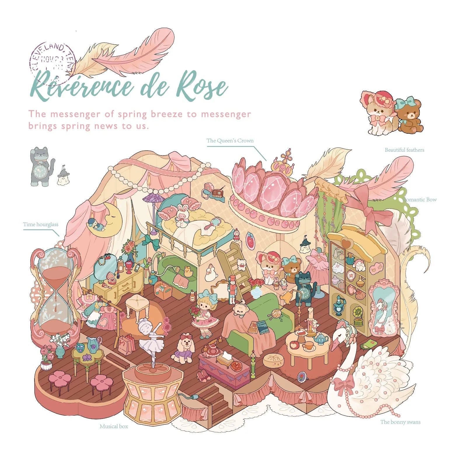Velvet Memoirs 3D Miniature Scene Sticker 