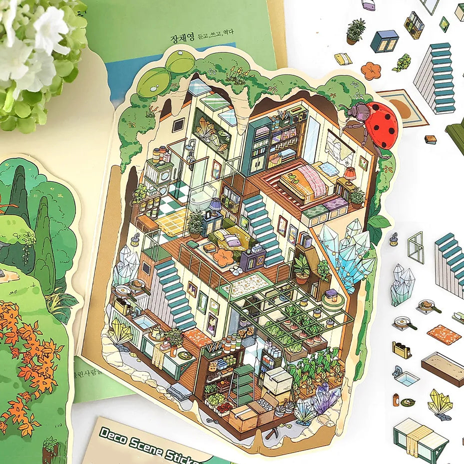 Subterran Shelter 3D Scene Sticker 