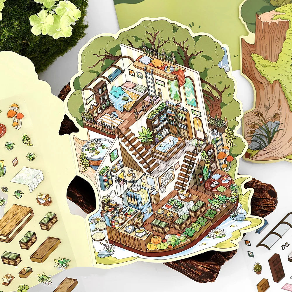 Hollow Hideout 3D Scene Sticker 