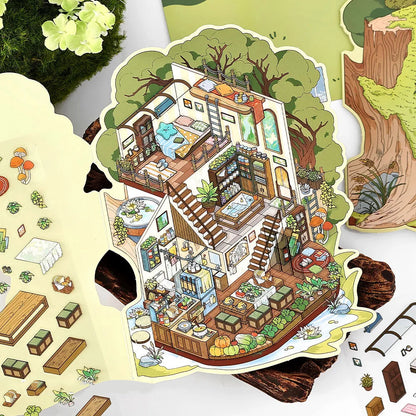 Hollow Hideout 3D Scene Sticker 
