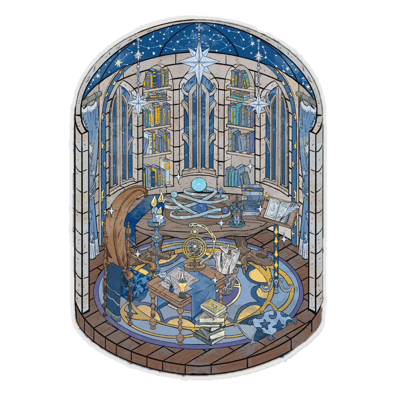 Astral Canopy 3D Miniature Scene Sticker - Qubo