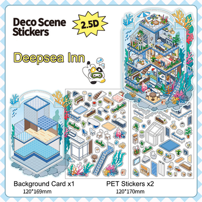 Deepsea Inn 3D Scene Sticker 