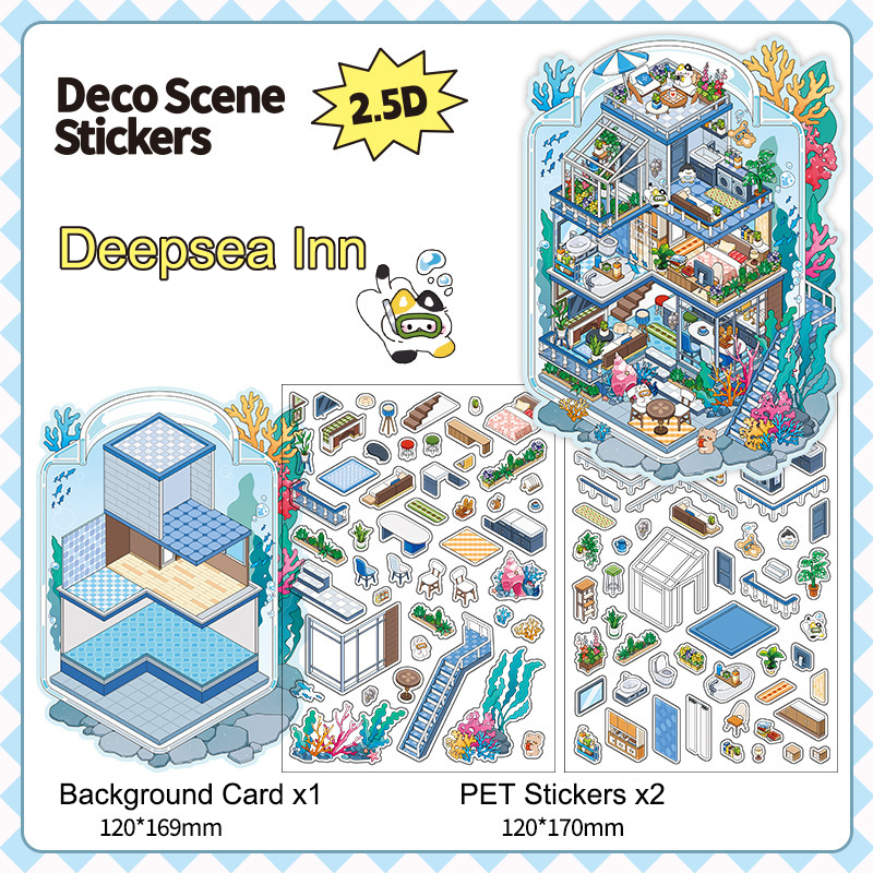 Deepsea Inn 3D Scene Sticker 