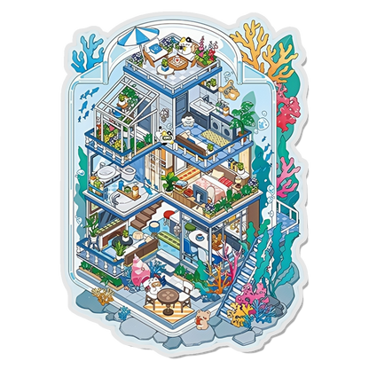Deepsea Inn 3D Scene Sticker 