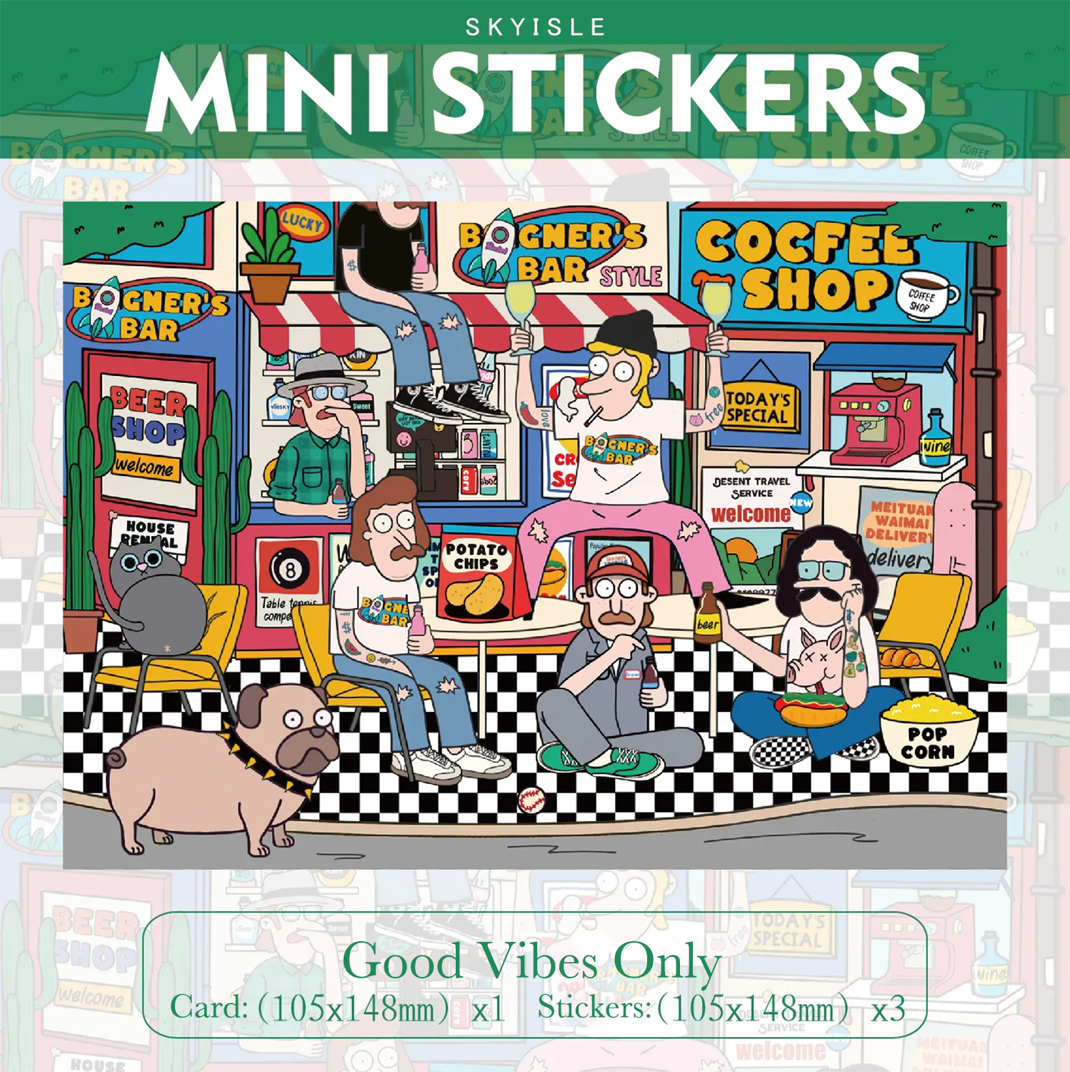 Good Vibes Only 2.5D Miniature Scene Sticker 