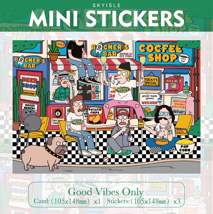 Good Vibes Only 2.5D Miniature Scene Sticker 