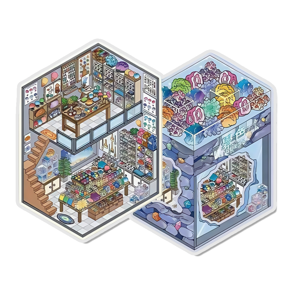 Rock Palette 3D Scene Sticker 
