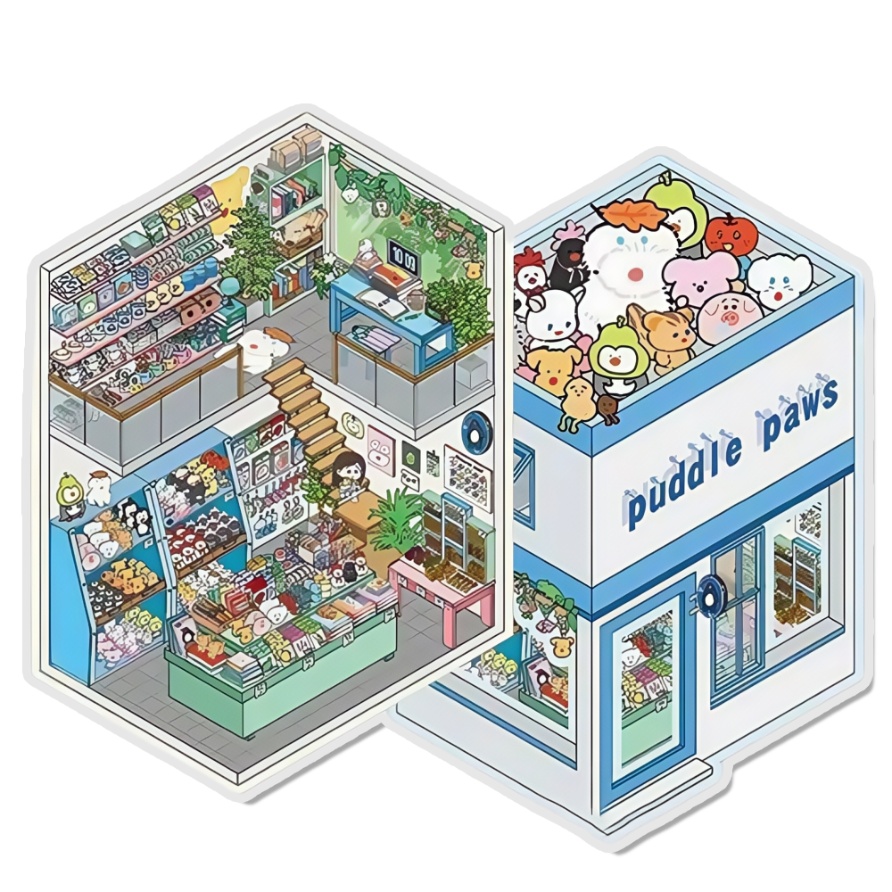 Dolly Den 3D Scene Sticker 