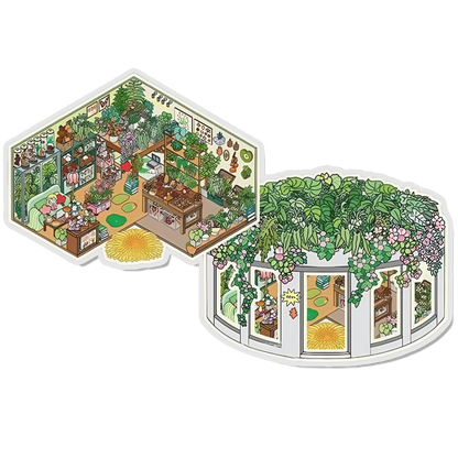 Leafy Nook 3D Scene Sticker 