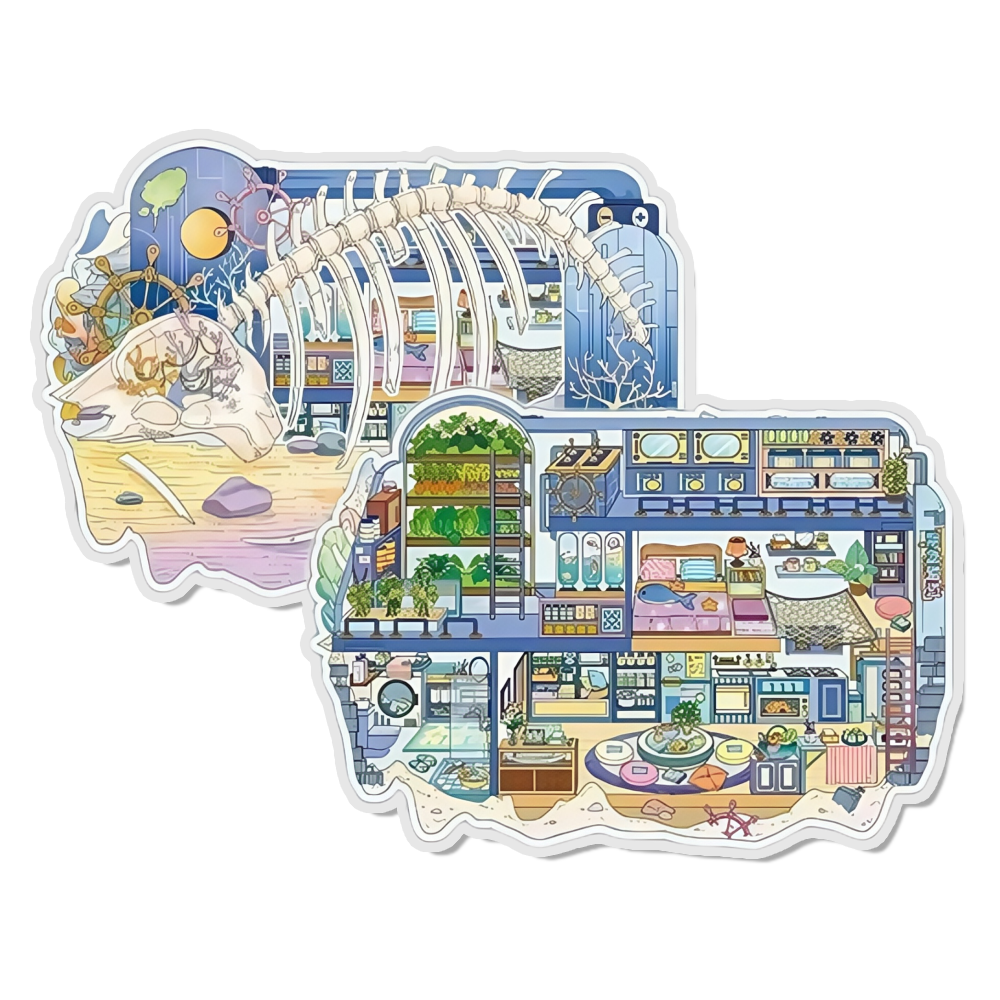 Cavern Clan 3D Scene Sticker 
