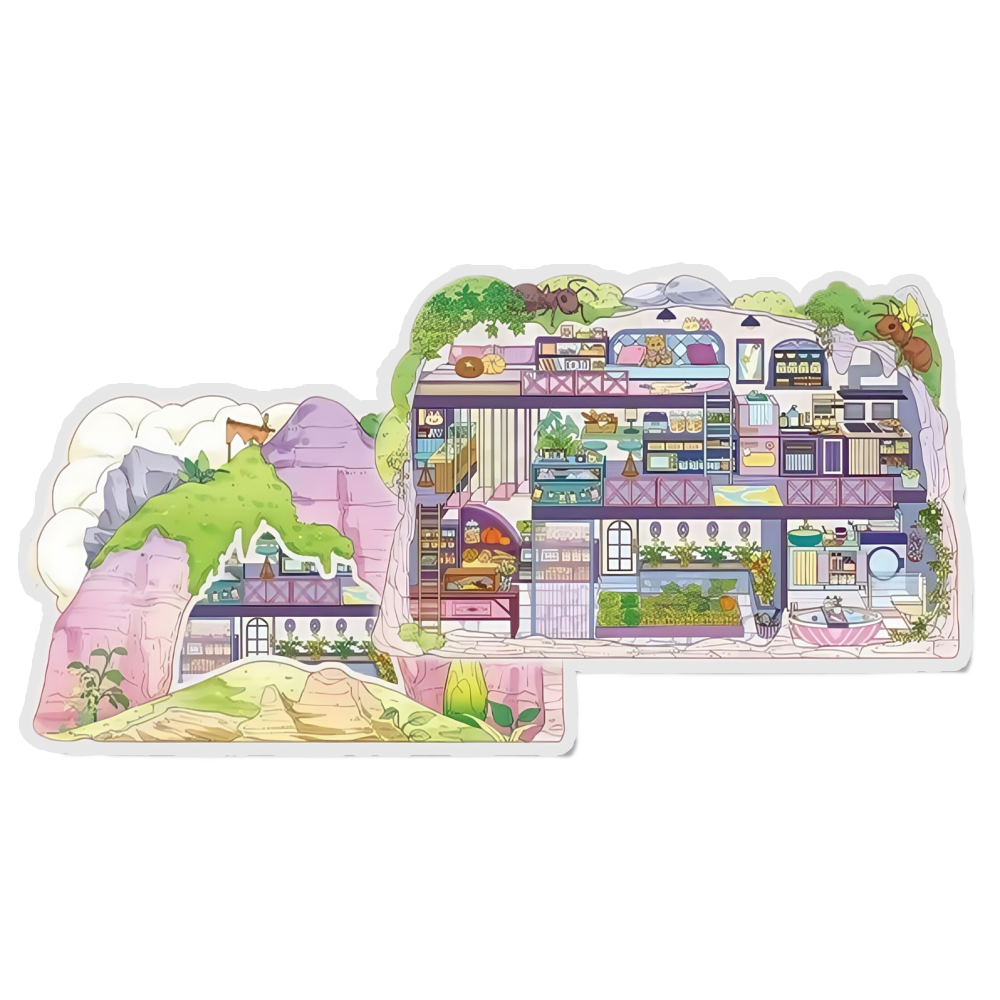 Stone Pit 3D Scene Sticker 