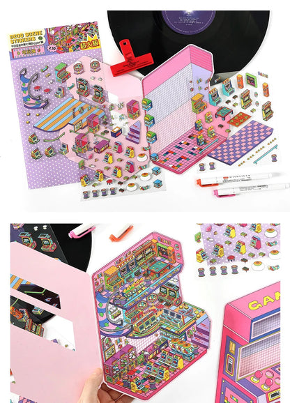 Arcade Shop Scene Stickers