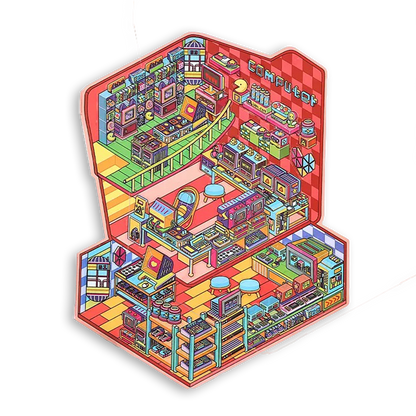 Gaming room Shop Scene Stickers