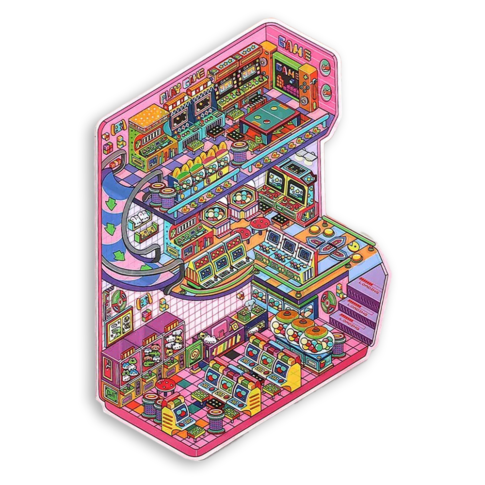 Arcade Shop Scene Stickers