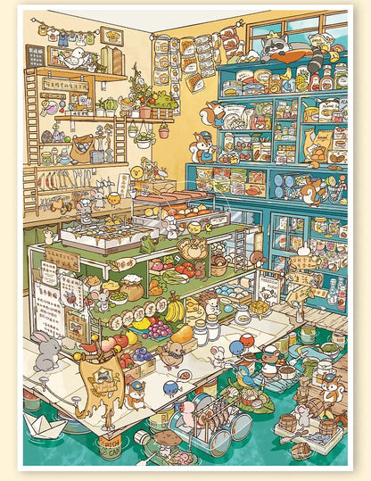 Raccoon Boss’s Trading Market Shop Scene Stickers