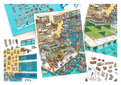 Raccoon Boss’s Trading Market Shop Scene Stickers