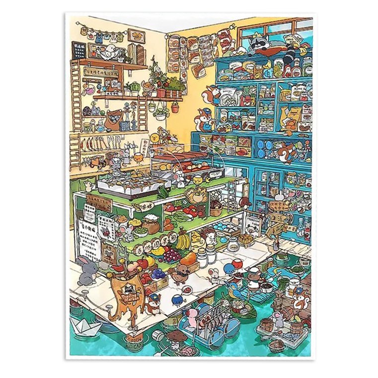 Raccoon Boss’s Trading Market Shop Scene Stickers