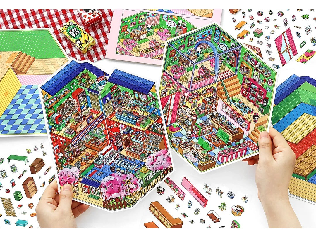 General Store Shop Scene Stickers