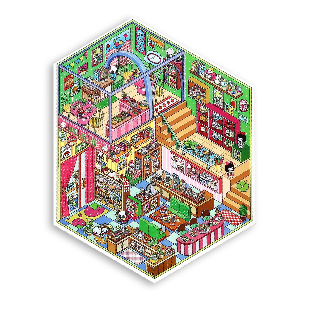 Wagashiya Shop Scene Stickers