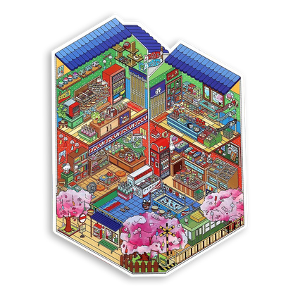 General Store Shop Scene Stickers