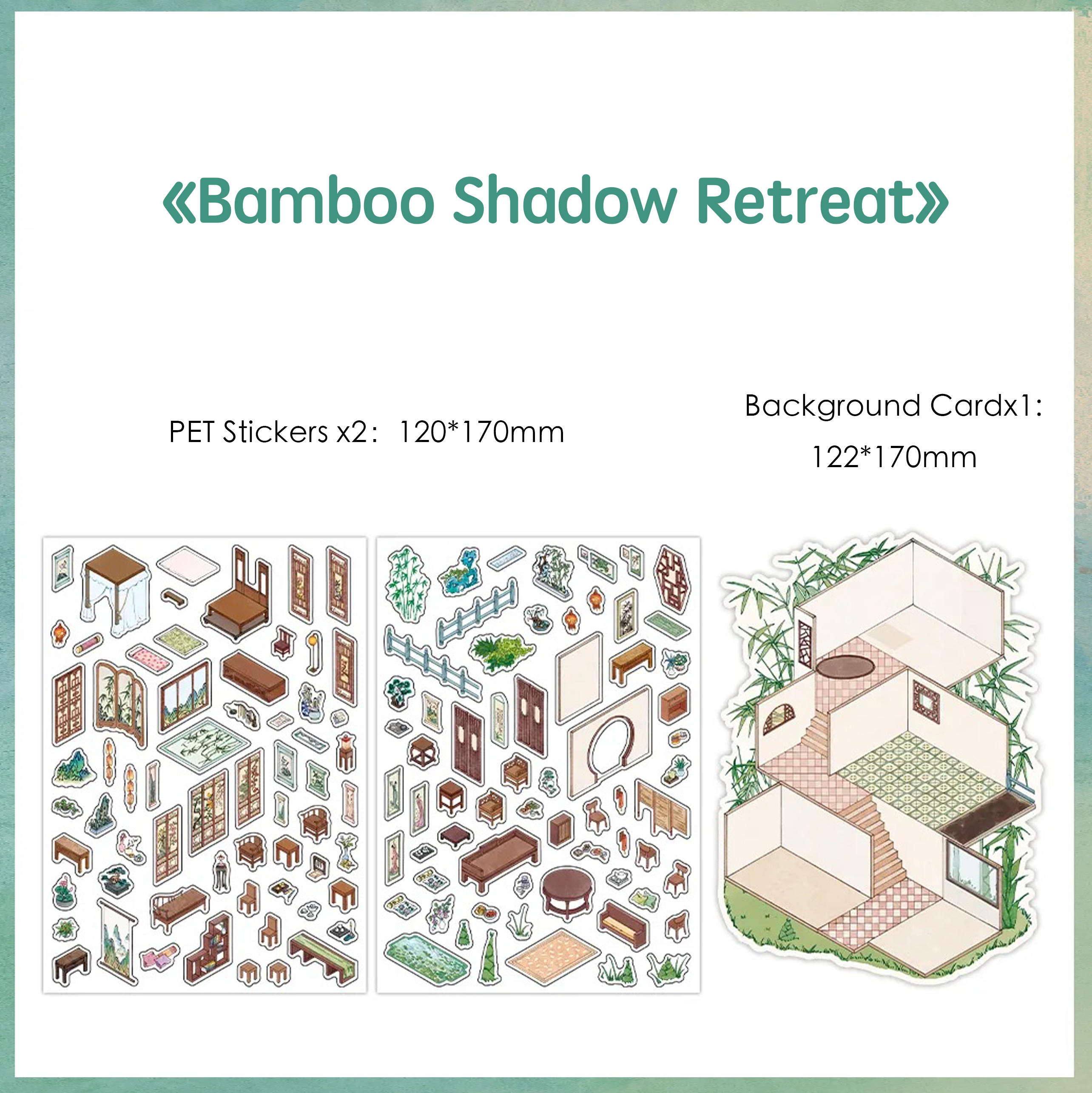 Bamboo Shadow Retreat Room Scene Stickers