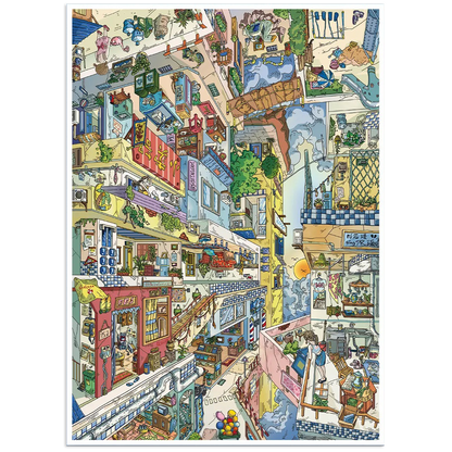 The Hanging City Room Scene Stickers
